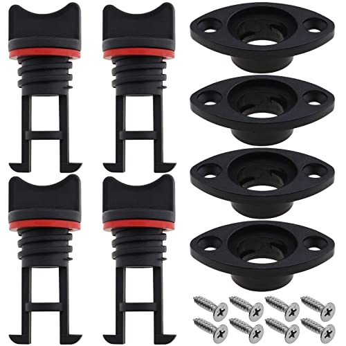 VGOL 4 Stück Nylon Kajak Ablaufstopfen Ersatz Kajak Scupper Plugs mit Blechschrauben Boot Ablaufstopfen Kit Zubehör für Kajaks Kanu Boot VGOL 4 Stück Nylon Kajak Ablaufstopfen Ersatz Kajak Scupper Plugs mit Blechschrauben Boot Ablaufstopfen Kit Zubehör für Kajaks Kanu Boot von VGOL