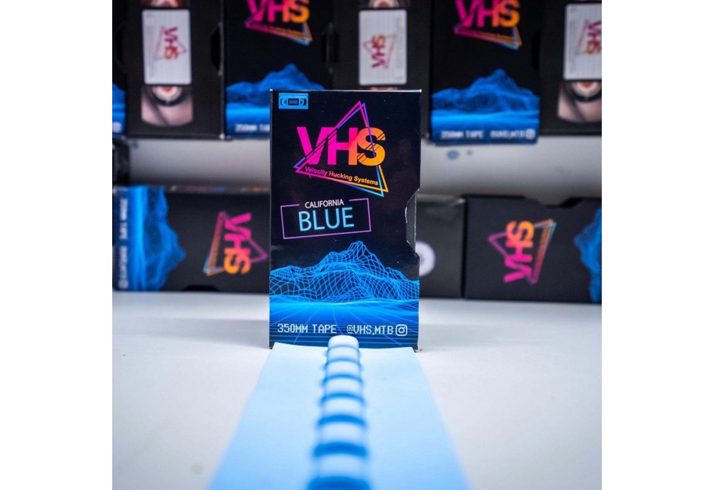 VHS Rahmenschutzband VHS 2.0 Slapper Tape Fahrrad Kettenstrebenschutz Selbstklebend Blau von VHS