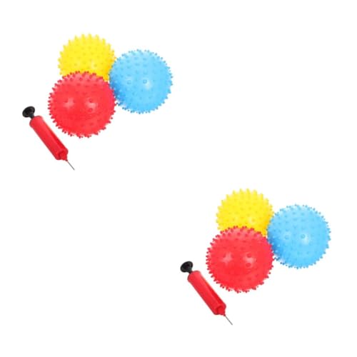 VICASKY 2 Sätze Massagekugel Aufblasbarer Ball Kinderspielzeug Interaktives Hüpfbälle Masse Sprungball Sinnesbälle Für Kleinkinder PVC 6 Stück * 2 von VICASKY