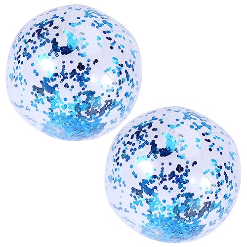 VICASKY 2 Stück 16 Wasserball transparente Kugel Outdoor-Spielzeugbälle klare Bälle Wurmbehälter zum Angeln Strandbälle Spielzeug für Kinder kinderspielzeug pufferball aufblasbarer Ball von VICASKY