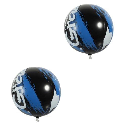 VICASKY 2St Strandball der Abschlusssaison Billardkugeln aufblasbarer Strand pufferball strandparty Wasserball Kinder Pool Strandball für Kinder Bälle für die Abschlussfeier PVC Black von VICASKY