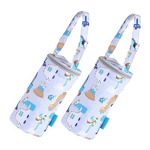 VICASKY 2St Thermotasche für Babyflaschen Stilltasche Getränkehalter für Kinderwagen Reisekühler isolierbeutel thermoshopper Milchflaschenhalter Flaschenkühler für Babymilch Alufolie Grey von VICASKY