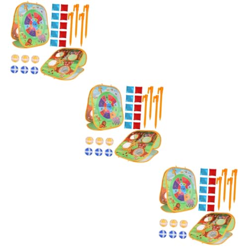 VICASKY 3 Sätze Sandsack-wurfspiel Sitzsack-wurf-partyspiele Sitzsack-wurfspiel Für Kinder Brettspiel Werfen Dartscheibe Outdoor-Spielzeug Für Kleinkinder Bohnen Säcke Tiere Oxford-Stoff von VICASKY