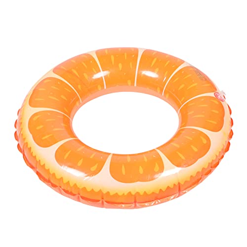 VICASKY 3st Schwimmring Aus Früchten Poolrohr Für Erwachsene Sommerspielzeug Aufblasbarer Kinderpool Schwimmring Für Schwimmbecken Draußen Kinderspielzeug Schwimmer Pool-Ring PVC Orange von VICASKY