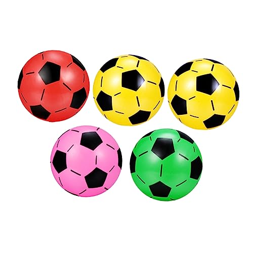 VICASKY 5St aufblasbarer Ball Bubble-Fußball aufblasbare Vinylbälle Kinder Fußball Sportspielzeug Fußballpumpe Spielzeug für Kinder kinderspielzeug Spielplatzbälle Kinder Fußbälle Plastik von VICASKY