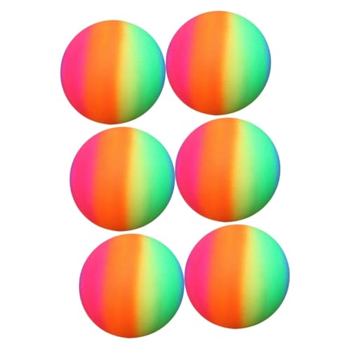 VICASKY 6 Stück 22 Ball Spielen Verdickte Regenbogenkugeln Schaumstoff-dodgeballs Flatternder Kickball Leuchtende Kugel Große Schaumstoffkugel Aufblasbares Spielzeug Für Kinder Colorful von VICASKY