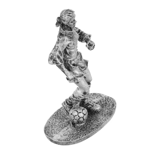 VICASKY Fußball-Erinnerungsstücke Heimstatuendekoration Spielerstatue aus Kunstharz Spieler-Ornament aus Kunstharz Exquisite Spielerskulptur Heimdekoration Kleine Spielerstatue Dark Grey von VICASKY