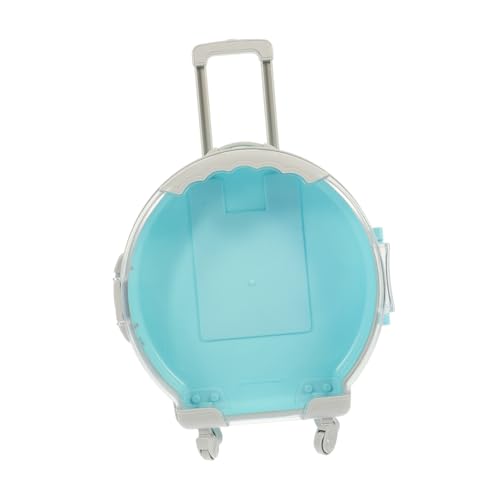 VICASKY für Spielzeug Puppenkoffer Kinder Koffer Mini Koffer Kinder reisekoffer Kinderspielzeug Puppentrolley imitierter Koffer Miniatur-Zubehör Abs Blue von VICASKY