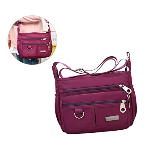 VICASKY wasserdichte Oxford Umhängetasche Für Damen Große Kapazität Casual Crossbody Bag Lila Praktische Frauentasche Für Reisen Büro Und Alltag von VICASKY