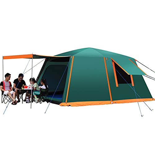 Kuppelzelt mit Veranda, automatisches Pop-Up-Zelt, Sonnenschutz, einfacher Aufbau, doppellagige Familien-Campingzelte mit Tragetasche für Outdoor-Camping, Angeln interes von VICIYOO