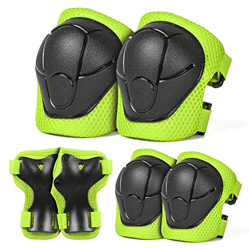 Victgoal Knieschoner Kinder Schonerset Inliner Schützer, 6 in 1 Schutzausrüstung Set für 3-8 Jahre Kleinkind Jungen Mädchen, für Skateboard Roller Skating Radfahren Sport (Größe S: 3-8 Jahre, Grün) Victgoal Knieschoner Kinder Schonerset Inliner Schützer, 6 in 1 Schutzausrüstung Set für 3-8 Jahre Kleinkind Jungen Mädchen, für Skateboard Roller Skating Radfahren Sport (Größe S: 3-8 Jahre, Grün) von Victgoal