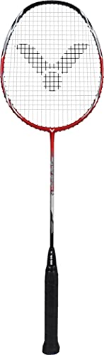 VICTOR Auraspeed Light Fighter 40 D – ultraleichter kopfbalancierter High-Modulus Graphit Badmintonschläger Badmintonracket - red von VICTOR