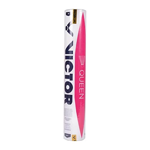 VICTOR Badmintonball Naturfederball QUEEN 77 medium, 12er Dose. von VICTOR