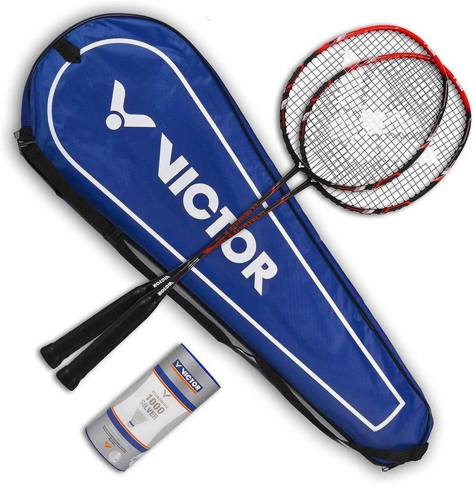 VICTOR Badmintonschläger Set Ultramate 6 rot von VICTOR