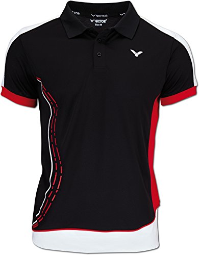 VICTOR Herren Polo Shirt Function, Black, 152 VICTOR Herren Polo Shirt Function, Black, 152 von VICTOR