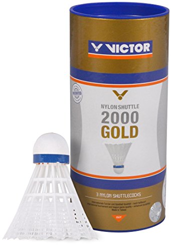 VICTOR Nylon Shuttle 2000 Gold 3er-Weiß-Blau VICTOR Nylon Shuttle 2000 Gold 3er-Weiß-Blau von VICTOR