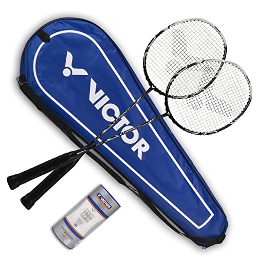 VICTOR Ultramate 8 Badmintonset, 100% Graphit, schwarz/weiß, 70 cm VICTOR Ultramate 8 Badmintonset, 100% Graphit, schwarz/weiß, 70 cm von VICTOR