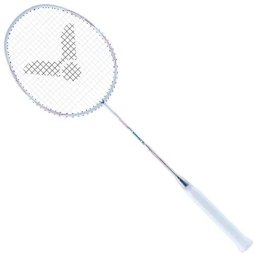 Victor Graphite Racket Dx-1L-A G5 Professioneller Badmintonschläger (5U) (weiß) von VICTOR