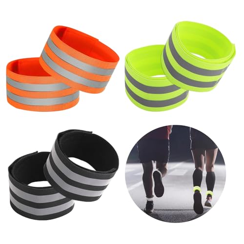 VIDSTW 6 Stücke Reflektorband Reflektoren Joggen Leuchtstreifen für Kleidung Reflektorbänder Joggen Zubehör Reflektoren Kleidung Reflektoren Band Geeignet zum Joggen und Radfahren im Freien von VIDSTW