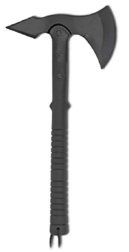 VIKING GEAR Trainingsaxt aus Gummi, Hartplastik - Tomahawk Beil LARP Axe - Kostüm Verkleidung Axt Waffe Kampfaxt, schwarz von VIKING GEAR