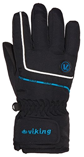 VIKING Handschuhe Winter Skihandschuhe Kinder - Jungen und Mädchen - warm und bequem - mit Thinsulate Gewebe - Kevin, 15 schwarz/blau, 6 von VIKING