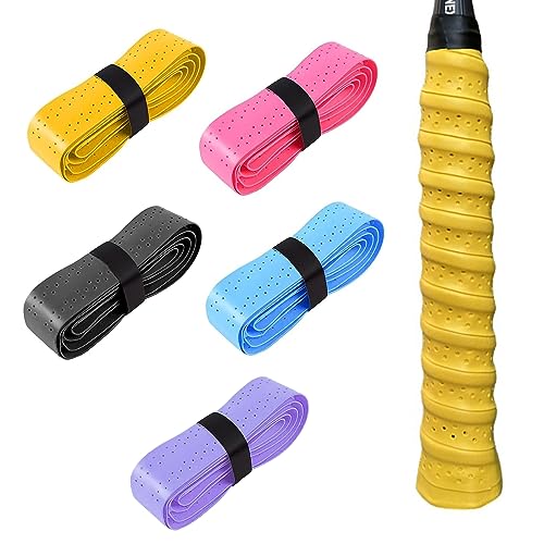 VIKY® 5 Stück Griffband Tennisschläger, Tennis Griffband Badmintonschläger, Rutschfest Atmungsaktiv Griffbänder Tennis, Selbstklebend Badminton Griffband für Tennisschläger, Badminton, Squash Schläger VIKY® 5 Stück Griffband Tennisschläger, Tennis Griffband Badmintonschläger, Rutschfest Atmungsaktiv Griffbänder Tennis, Selbstklebend Badminton Griffband für Tennisschläger, Badminton, Squash Schläger von VIKY