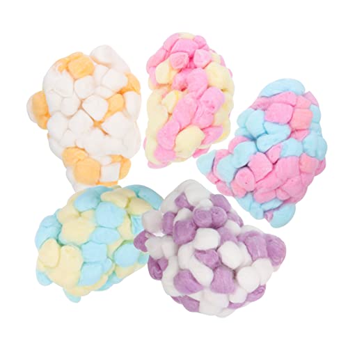 VILLCASE 500 Stück Wattebausch Kleine Bommelbällchen Pom Pom Bälle Basteln Puffbällchen Fuzzy Pom Pom Basteln Flaum Kleine Bommelkugel Make-up Wattebällchen Jumbo-wattebällchen DIY-Pompons von VILLCASE