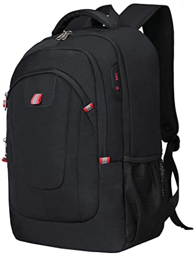 VINBAGGE Wasserdicht Anti Diebstahl Rucksack 17,3 Zol Laptop Rucksack Herren mit USB-Anschluss Schulrucksack Großer Business Notebook Backpack für Arbeit Reisen Männer Jungen - Schwarz VINBAGGE Wasserdicht Anti Diebstahl Rucksack 17,3 Zol Laptop Rucksack Herren mit USB-Anschluss Schulrucksack Großer Business Notebook Backpack für Arbeit Reisen Männer Jungen - Schwarz von VINBAGGE