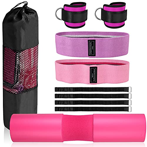 Langhantel Polster Pad Set VINTEAM Nackenpolster Fitness Pads Hip thrust polster Upgrade Rutschfeste Verdickung Barbell Squat Pad 33mm mit 2 Gym-Knöchelriemen 2 Hüft-Widerstandsbänder mit Tragetasche Langhantel Polster Pad Set VINTEAM Nackenpolster Fitness Pads Hip thrust polster Upgrade Rutschfeste Verdickung Barbell Squat Pad 33mm mit 2 Gym-Knöchelriemen 2 Hüft-Widerstandsbänder mit Tragetasche von VINTEAM