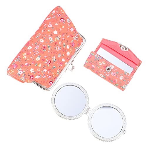 VINTORKY 3 Teiliges Make Up Taschen Set Mit Spiegel Praktische Kosmetiktasche Mit Fächern Für Lippenstifte Und Make Up Ideal Für Reisen Damen Und Frauen Stylisches Design von VINTORKY