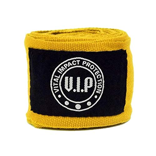 VIP Herren Pro Boxing Hand Wraps Boxbandagen, gelb, 2.5 Metres VIP Herren Pro Boxing Hand Wraps Boxbandagen, gelb, 2.5 Metres von VIP