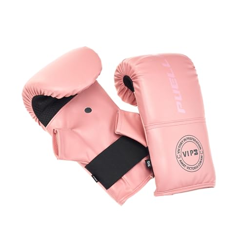 VIP Vital Impact Protection Puella-Boxhandschuhe für Damen, aus PU-Leder, für Kampfsport, Fitness, Pink/Schwarz von VIP