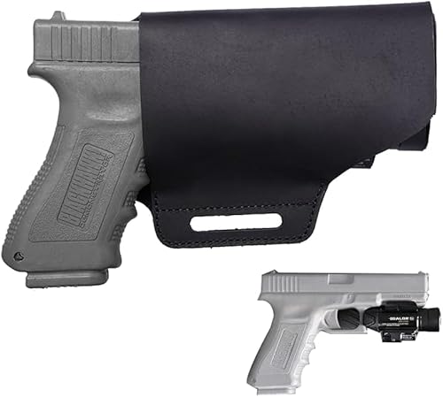 VIPERADE PJ21 Pistolenholster, Universal-Lederholster, passend für Pistolen mit Laser- oder Lichtbefestigung, Holster für Glock 19, 17, für Smith&Wesson Shield, Rechtshänder-Außenbundholster–Schwarz VIPERADE PJ21 Pistolenholster, Universal-Lederholster, passend für Pistolen mit Laser- oder Lichtbefestigung, Holster für Glock 19, 17, für Smith&Wesson Shield, Rechtshänder-Außenbundholster–Schwarz von VIPERADE