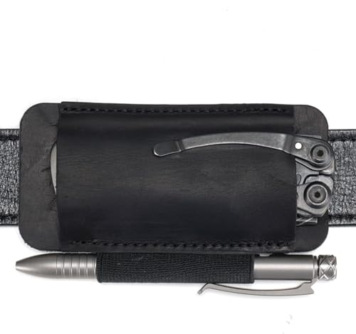 VIPERADE PJ33 Leder EDC Pocket Slip für Rebar Kick/Kräutermesser Mini Messer Taschenlampe Multitool EDC Lederholster Kleine Leder-Allzweckmesserscheide für Gürtel mit Clip-Schwarz VIPERADE PJ33 Leder EDC Pocket Slip für Rebar Kick/Kräutermesser Mini Messer Taschenlampe Multitool EDC Lederholster Kleine Leder-Allzweckmesserscheide für Gürtel mit Clip-Schwarz von VIPERADE