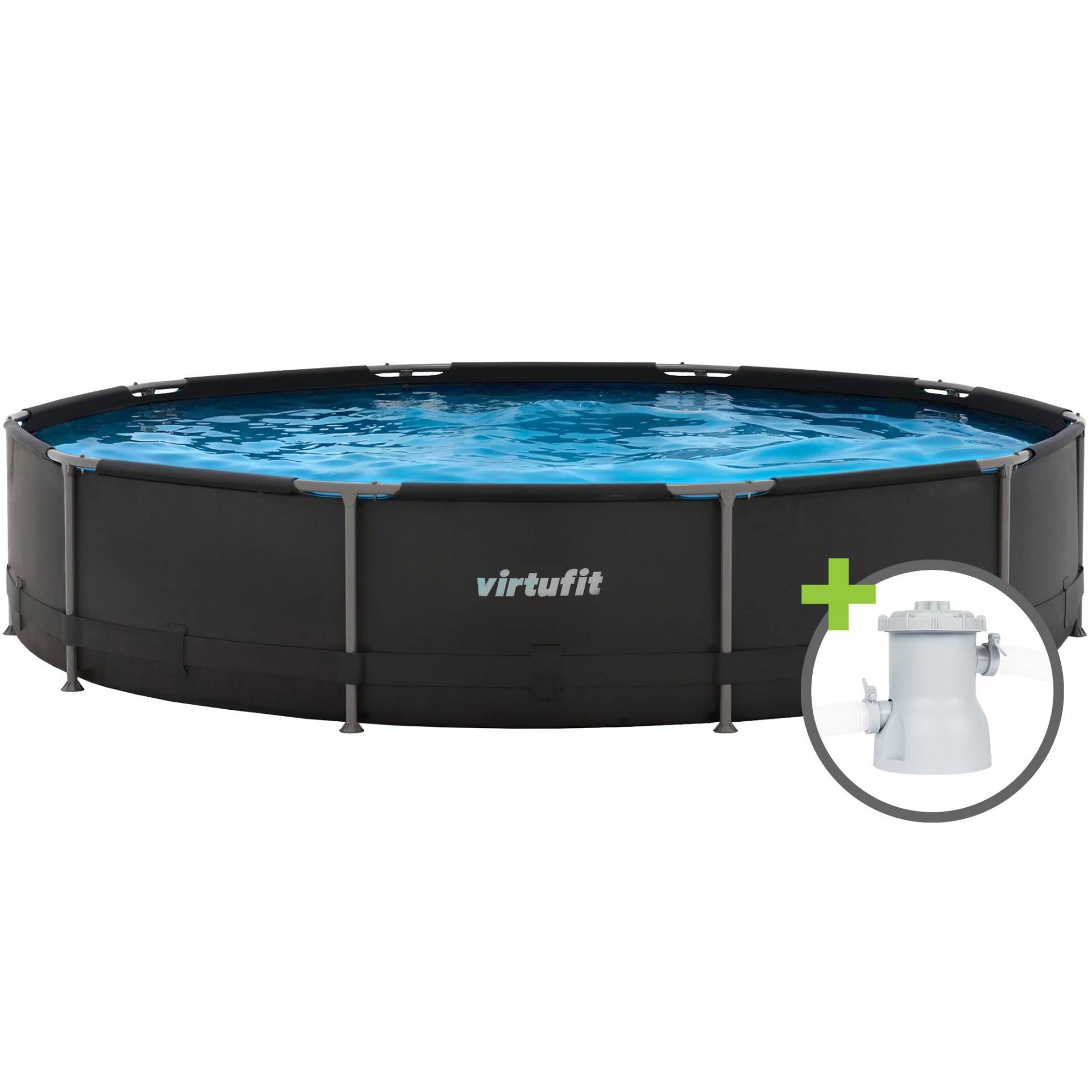 Schwimmbad - Rund - 366 cm - Inklusive Filterpumpe von VIRTUFIT