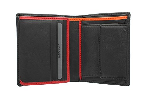 VISCONTI Bond Kollektion DR NO kompakte Herren Brieftasche, Leder BD22 Schwarz/Orange/Rot VISCONTI Bond Kollektion DR NO kompakte Herren Brieftasche, Leder BD22 Schwarz/Orange/Rot von VISCONTI