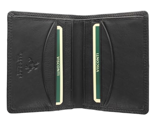VISCONTI Heritage-Kollektion Harley, Leder Brieftasche, kompakt, doppelt gefaltet mit RFID-Schutz HT6 Schwarz VISCONTI Heritage-Kollektion Harley, Leder Brieftasche, kompakt, doppelt gefaltet mit RFID-Schutz HT6 Schwarz von VISCONTI