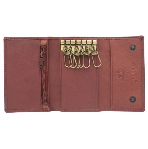 Visconti Leder, kompakte Schlüsseltasche, Geldtasche 1178 Braun von VISCONTI