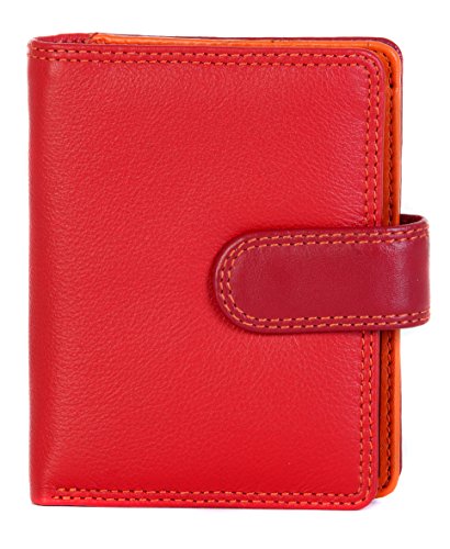 Visconti Leder Rainbow-Kollektion, Geldbörse BALI mit RFID-Schutz RB40 Rot Multi Visconti Leder Rainbow-Kollektion, Geldbörse BALI mit RFID-Schutz RB40 Rot Multi von VISCONTI