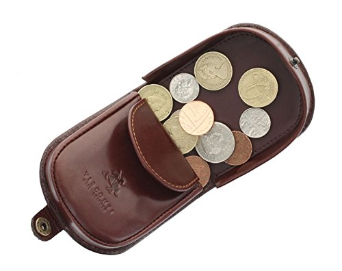 Visconti Monza-Kollektion, Schachtelbörse Münzbörse, pflanzlich gegerbtes Leder TRY5 Braun Visconti Monza-Kollektion, Schachtelbörse Münzbörse, pflanzlich gegerbtes Leder TRY5 Braun von VISCONTI