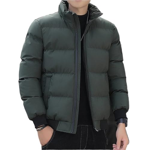 VIVAZYTGH Winter-Herren-Reißverschlussjacke, warm, Racing, lässig, Winddicht und kältebeständig, modischer Überzieher, bequem, einfarbig(D,L) von VIVAZYTGH