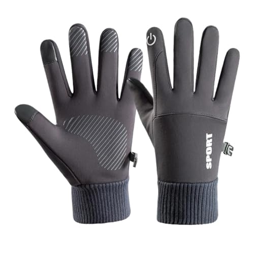 VIVAZYTGH Winter wasserdichte Herren Handschuhe Winddicht Sport Angeln Touchscreen Fahren Motorrad Ski Nicht-Slip Radfahren Frauen Handschuhe(Dark Gray,XL) von VIVAZYTGH