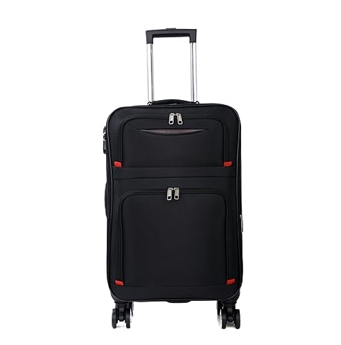 VIVIAI Koffer, Weichgepäck, mit Spinner-Rädern, Schwarz, Erweiterbarer Weichgepäck-Handgepäckkoffer mit Rädern von VIVIAI