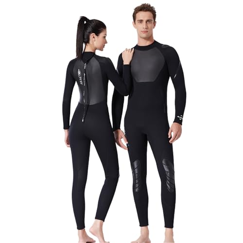 VLOBAOM 3 Mm Neopren-Neoprenanzug, Ganzkörper-Tauchanzug Mit Reißverschluss Hinten Zum Schnorcheln, Tauchen, Surfen,M, Women Black von VLOBAOM