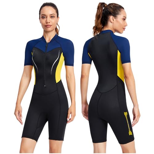 VLOBAOM Damen-Neoprenanzug Shorty, Frontreißverschluss, 1,5 Mm Neopren Und Schnell Trocknender Stoff, Tauchanzüge Zum Schnorcheln, Surfen, Schwimmen,XL,Black VLOBAOM Damen-Neoprenanzug Shorty, Frontreißverschluss, 1,5 Mm Neopren Und Schnell Trocknender Stoff, Tauchanzüge Zum Schnorcheln, Surfen, Schwimmen,XL,Black von VLOBAOM