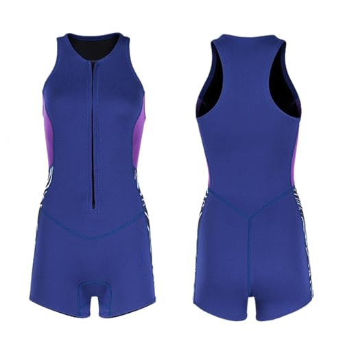 VLOBAOM Shorty Neoprenanzug Für Damen, Tauchanzug Mit Frontreißverschluss, 2 Mm Neopren, Ärmelloser Thermo-Badeanzug, Surfanzug,2XL,Blue VLOBAOM Shorty Neoprenanzug Für Damen, Tauchanzug Mit Frontreißverschluss, 2 Mm Neopren, Ärmelloser Thermo-Badeanzug, Surfanzug,2XL,Blue von VLOBAOM