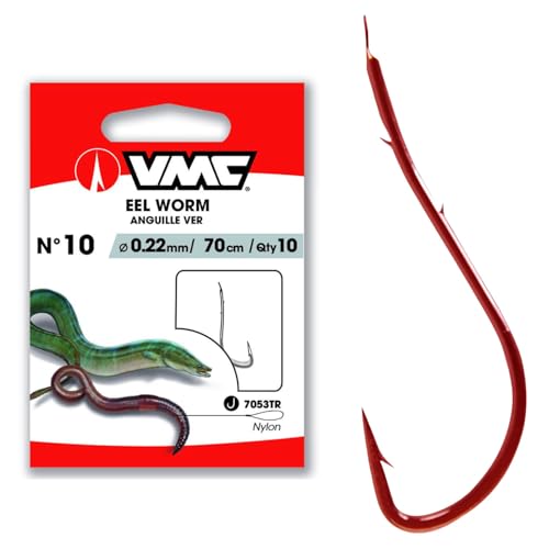 VMC Aalhaken 7053 Wurmhaken Vorfachhaken Rot 70cm #4 VMC Aalhaken 7053 Wurmhaken Vorfachhaken Rot 70cm #4 von VMC