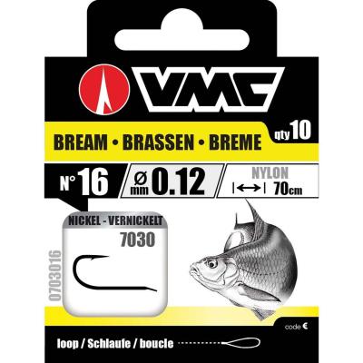 VMC Brassenhaken Nickel 70cm Nylon 0.16 H10 von VMC