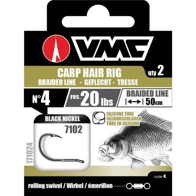 VMC Karpfen Boilie Hair Rig 50cm geflochten H6 von VMC
