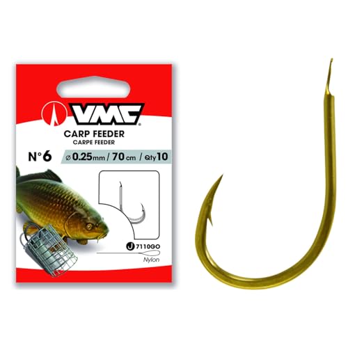 VMC Feeder Karpfenhaken 7110 Vorfachhaken Spirale Gold 70cm #4 VMC Feeder Karpfenhaken 7110 Vorfachhaken Spirale Gold 70cm #4 von VMC